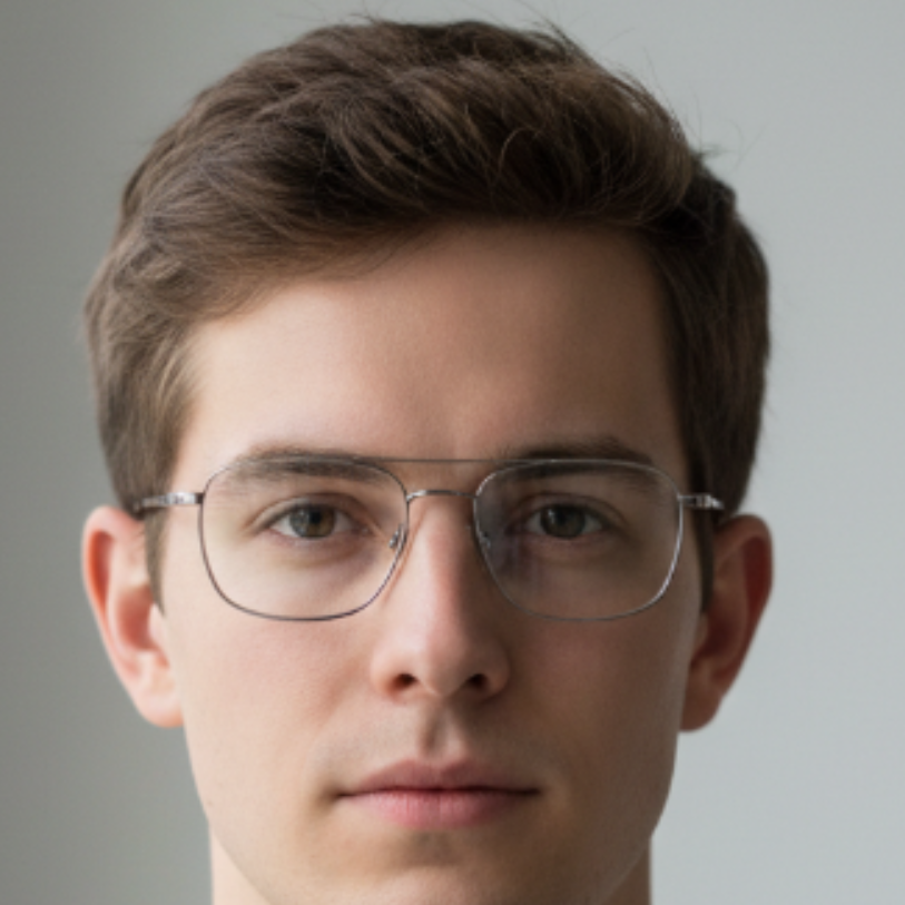 Guy with regular glasses